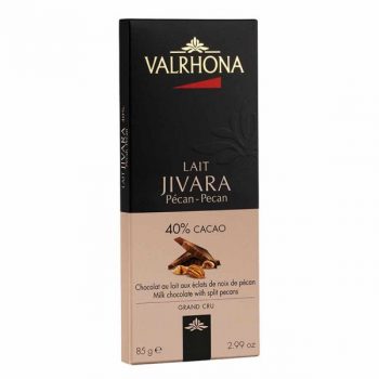 Valrhona JIVARA 40% with Split Pecans Chocolate Bar